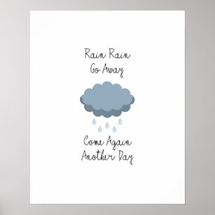 Poster de la pluie Pluie Go Away