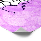 Poster de la police de Grammaire de lapin drôle (Coin)