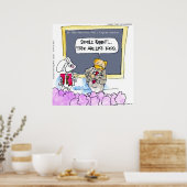 Poster de la police de Grammaire de lapin drôle (Cuisine)