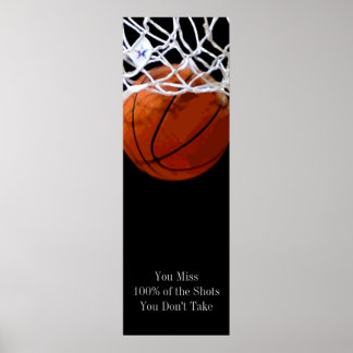 Poster de la porte de basket-ball de la citation m