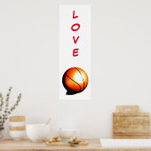 Poster de la porte de basket-ball Pop Art Love (Cuisine)
