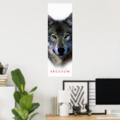 Poster de la porte de loup de liberté motivationne (Bureau à domicile)