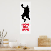 Poster de la porte Silhouette du joueur de basket- (Cuisine)