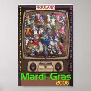 Poster de la poupée Voodoo Mardi Gras