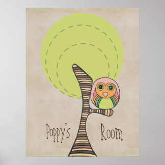 Poster de la pouponnière de l'arbre-hibou