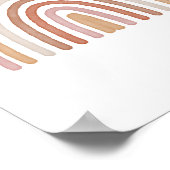 Poster de la pouponnière Earthy Boho Arc-en-ciel (Coin)