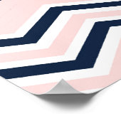 Poster de la pouponnière rose et marine (Coin)