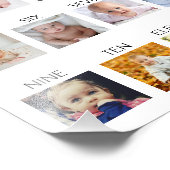 Poster de la première année du bébé (Coin)