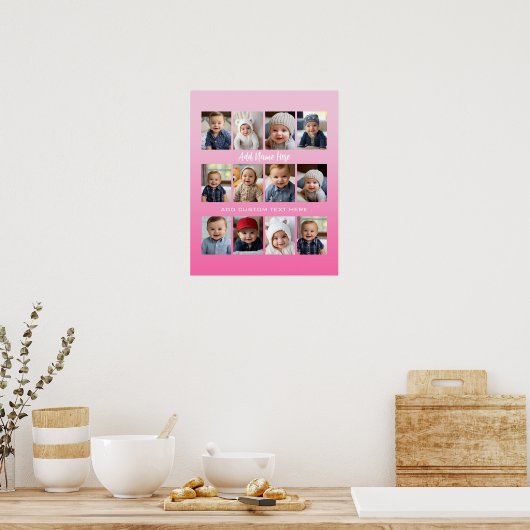 Poster de la première année du bébé/Imprimer colla (Cuisine)