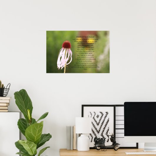 Poster de la prière Saint François (Bureau à domicile)