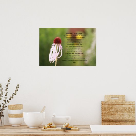 Poster de la prière Saint François (Cuisine)