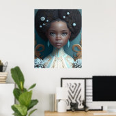 Poster de la princesse afro-américaine, Reine noir (Bureau à domicile)