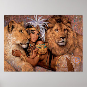 Poster de la princesse égyptienne Lion Goddess