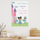 Poster de la princesse et du chevalier afro-améric (Cuisine)