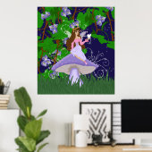 Poster de la Princesse Fée aux dents sur Champigno (Bureau à domicile)