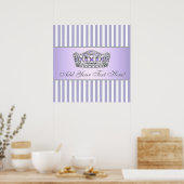 Poster de la princesse violette gris et lavande (Cuisine)