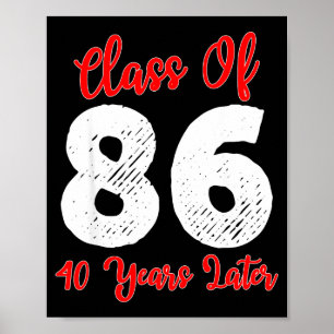 Poster De la promotion 1986 40e réunion secondaire