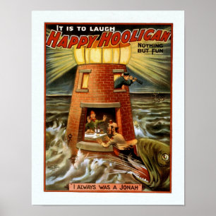 Poster de la publicité de la comédie vintage