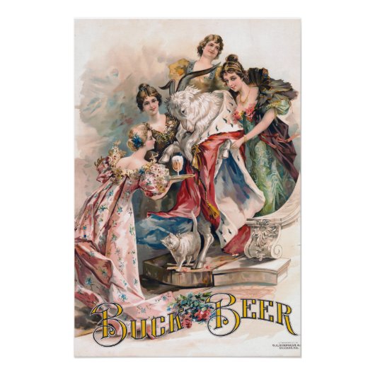 Poster de la publicité vintage de la bière (Devant)