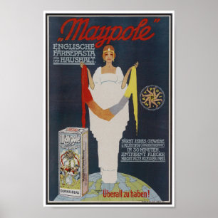 Poster de la publicité vintage de pâtes allemandes
