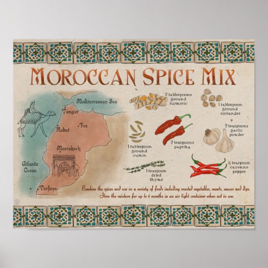 Poster de la recette de voyage : Marocain Spice Mi (Devant)