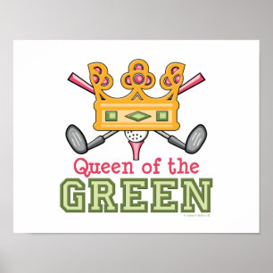 Poster de la reine du golf vert pour elle