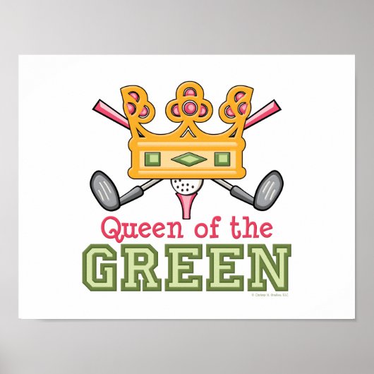 Poster de la reine du golf vert pour elle (Devant)