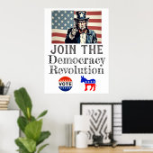 Poster de la révolution démocratique (Bureau à domicile)