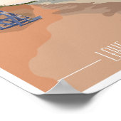 Poster de la rive du lac Michigan, 8 po x 10 po (Coin)