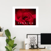 Poster de la Rose Rouge Passion (Bureau à domicile)