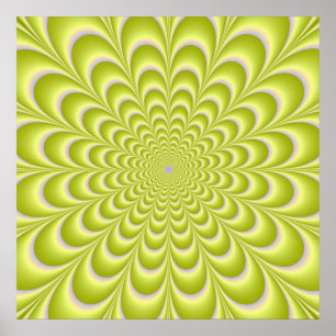 Poster de la Rosette Lime Green et Violet