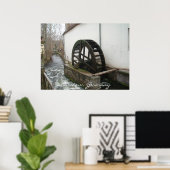 Poster de la roue du moulin en bois (Bureau à domicile)