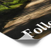 Poster de la route de terre bordée d'arbres (Coin)