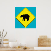Poster de la route du passage à niveau de l'ours (Cuisine)