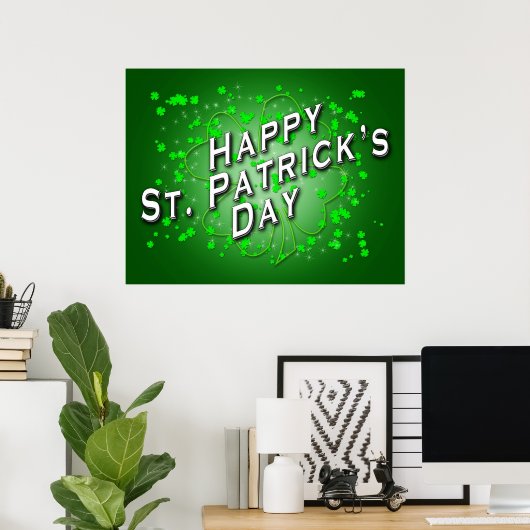 Poster de la Saint-Patrick (Bureau à domicile)