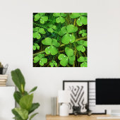 Poster de la Saint Patrick, Shamrock verte (Bureau à domicile)