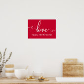 Poster de la Saint Valentin élégant "Love" (Cuisine)