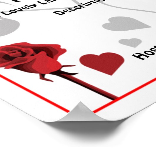 Poster de la Saint Valentin Musique Coeurs (Coin)