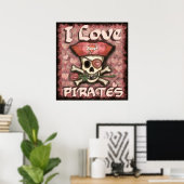 Poster de la Saint Valentin Pirate (Bureau à domicile)