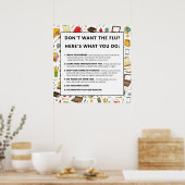 Poster de la saison de la grippe (Cuisine)