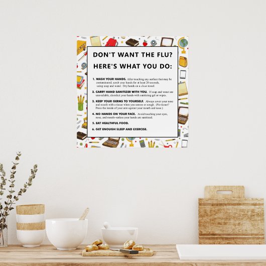 Poster de la saison de la grippe (Cuisine)