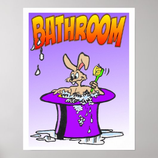 Poster de la salle de bain Bunny Bubling (Devant)
