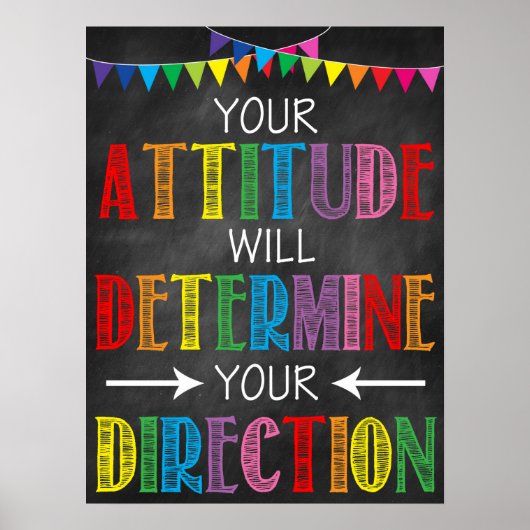 Poster de la salle de classe Attitude positive (Devant)