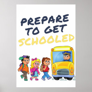 Poster de la salle de classe de l'autobus scolaire