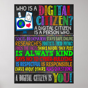 Poster de la salle de classe Digital Citizen