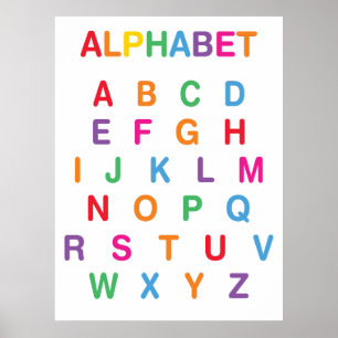Poster de la salle de classe Rainbow Alphabet