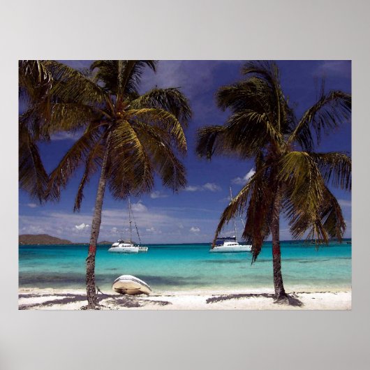 Poster de la scène de la plage des Caraïbes (Devant)