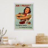 Poster de la Seconde Guerre mondiale - AM I FID! (Cuisine)