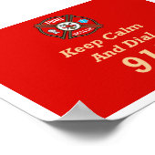 Poster de la Secourt d'incendie Numéro d'urgence 9 (Coin)