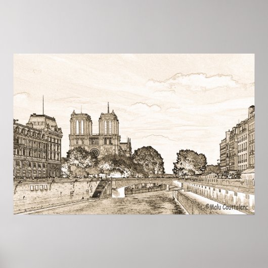 Poster de la Seine à Paris (Devant)